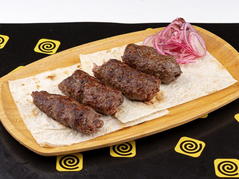 Lula kebab skewers with sides