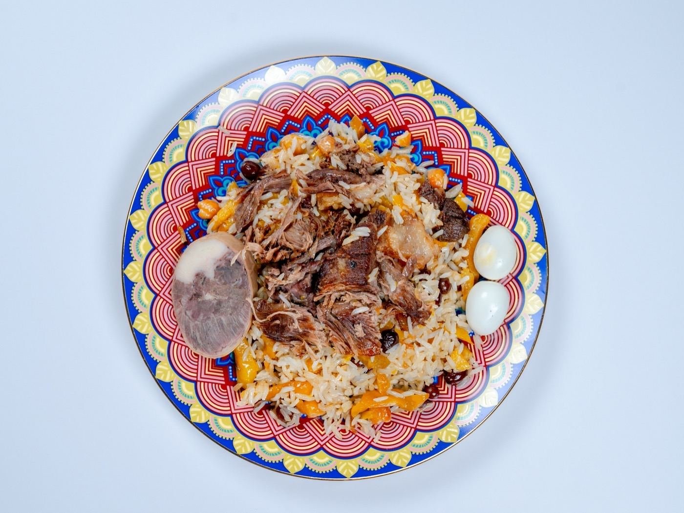 Uzbek pilaf with lamb and carrots